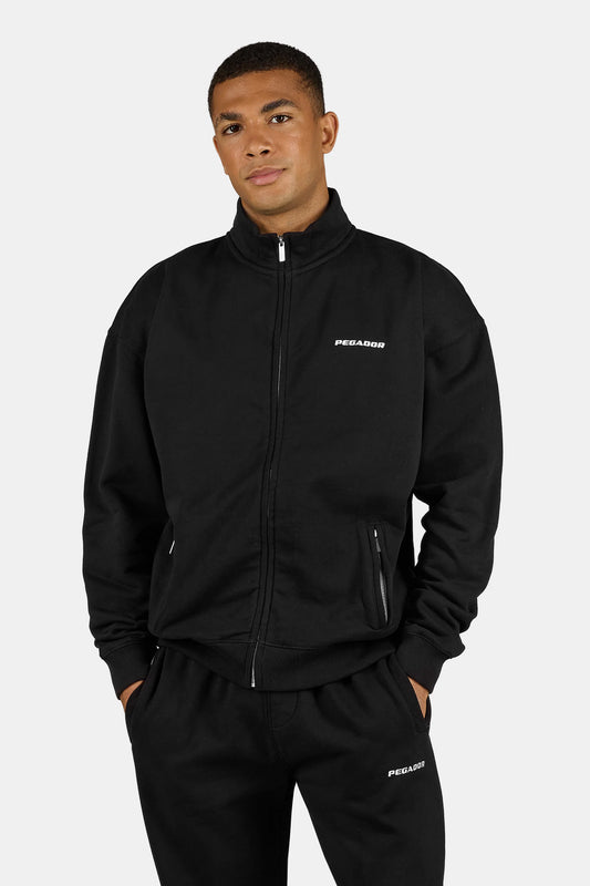 PEGADOR LOGO OVERSIZED SWEAT TRACK JACKET