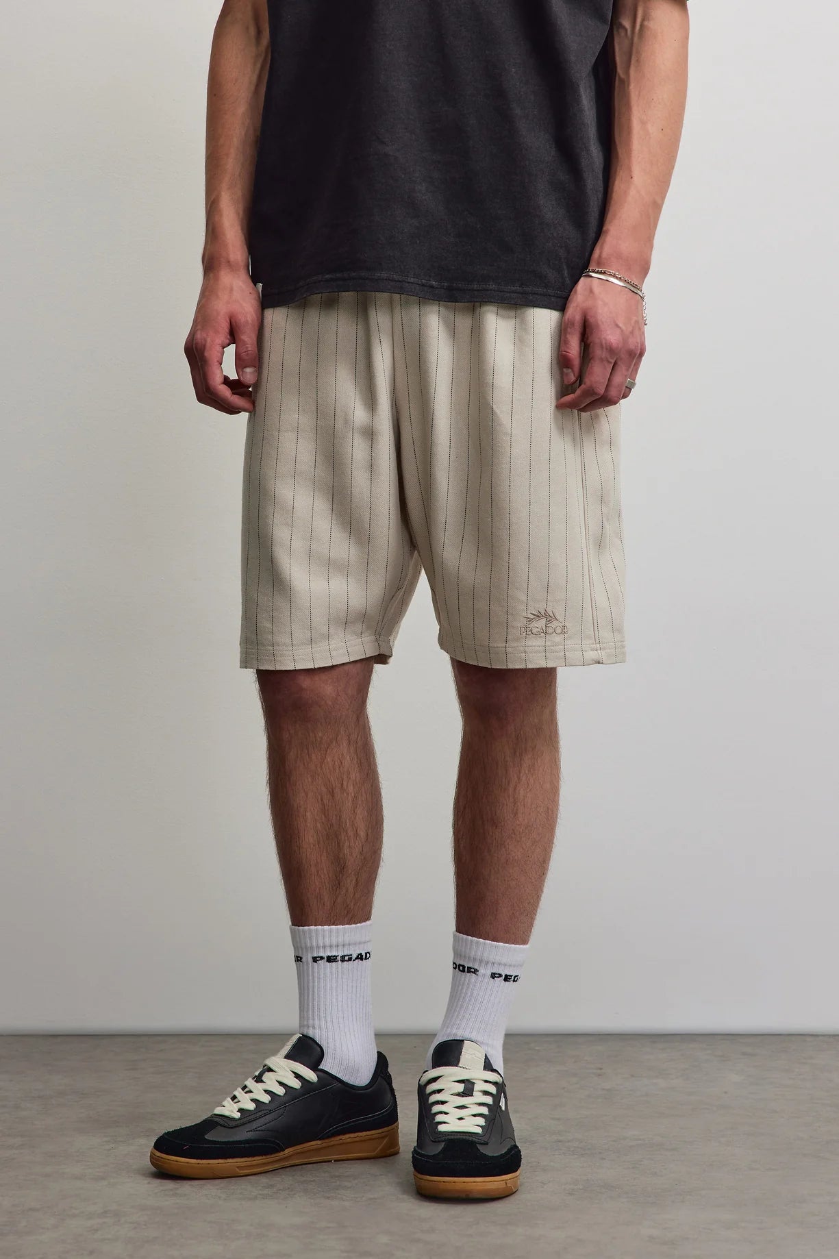 PEGADOR KENMARE PINSTRIPE SHORTS
