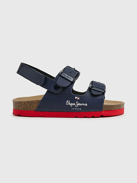 PEPE JEANS KIDS KANSAS LEATHER SANDALS