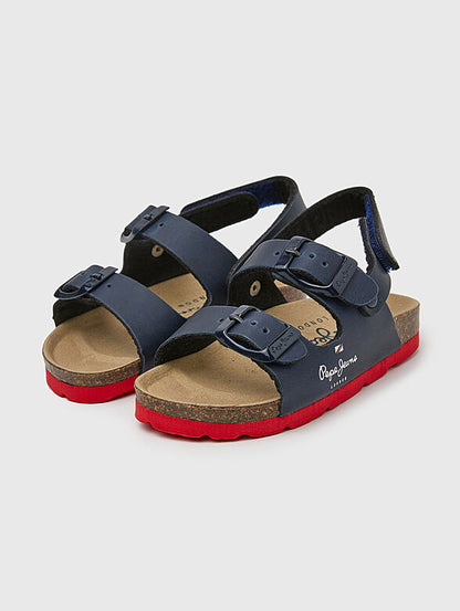 PEPE JEANS KIDS KANSAS LEATHER SANDALS