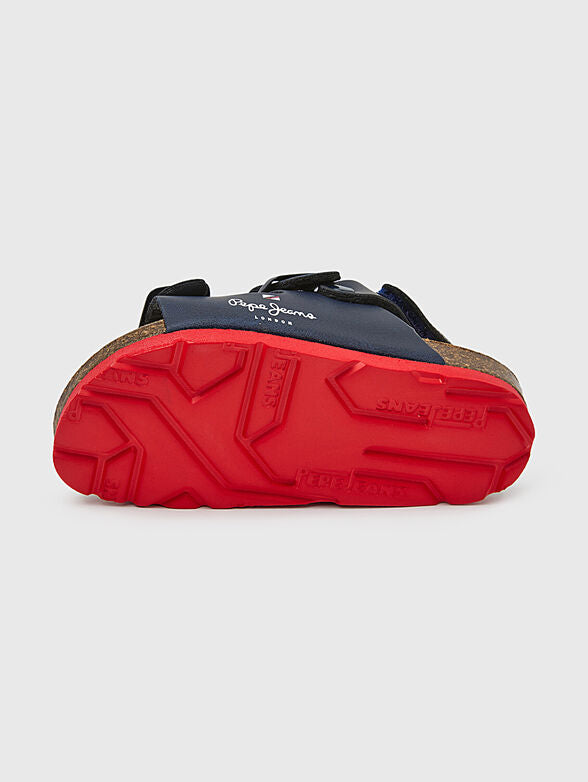 PEPE JEANS KIDS KANSAS LEATHER SANDALS