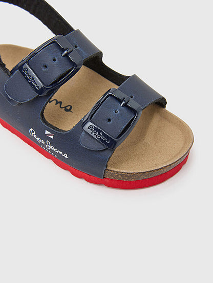 PEPE JEANS KIDS KANSAS LEATHER SANDALS