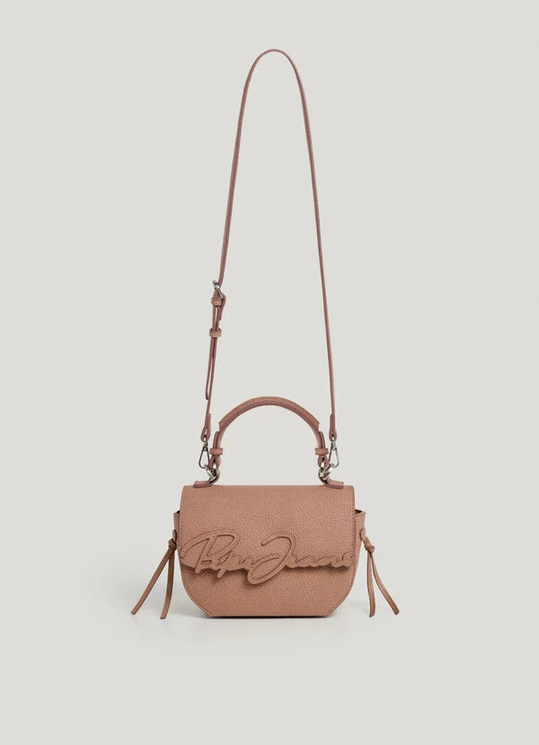 PEPE JEANS WOMAN AMBER SCRIPT FLAP BAG