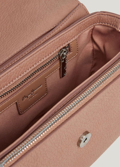 PEPE JEANS WOMAN AMBER SCRIPT FLAP BAG