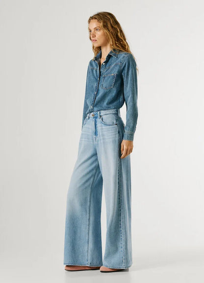 PEPE JEANS WOMAN  WIDE LEG JAIMY DENIM PANTS