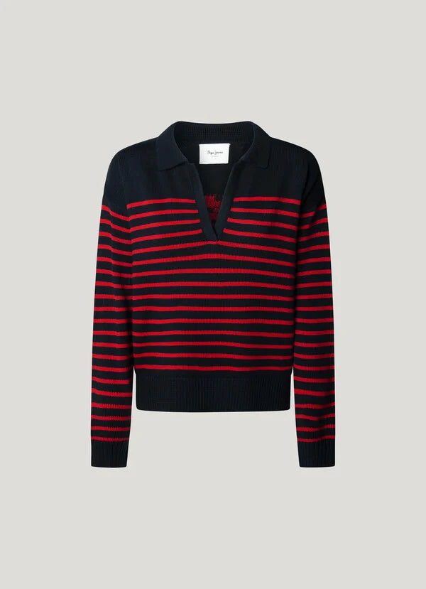 PEPE JEANS WOMAN CARLINA V NECK KNITTED PULLOVER