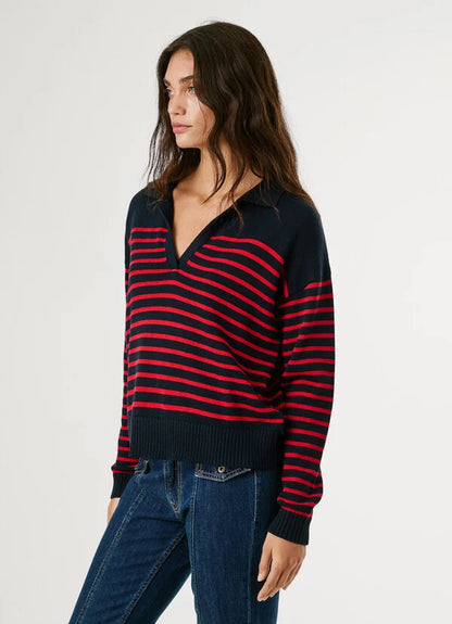 PEPE JEANS WOMAN CARLINA V NECK KNITTED PULLOVER