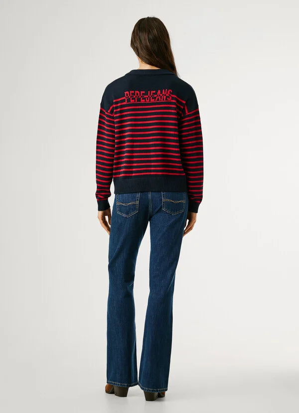 PEPE JEANS WOMAN CARLINA V NECK KNITTED PULLOVER