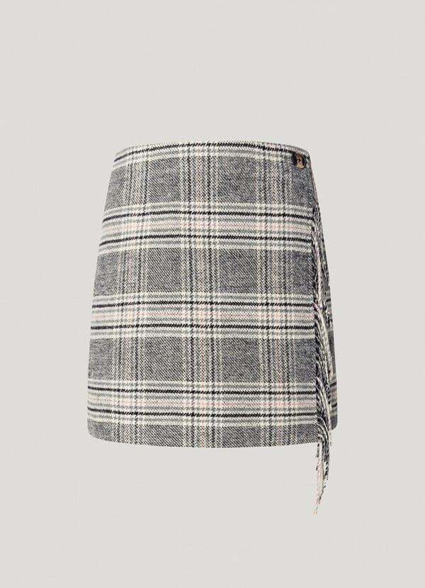 PEPE JEANS WOMAN TALANI PLAID PRINT MINI SKIRT