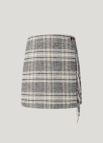PEPE JEANS WOMAN TALANI PLAID PRINT MINI SKIRT