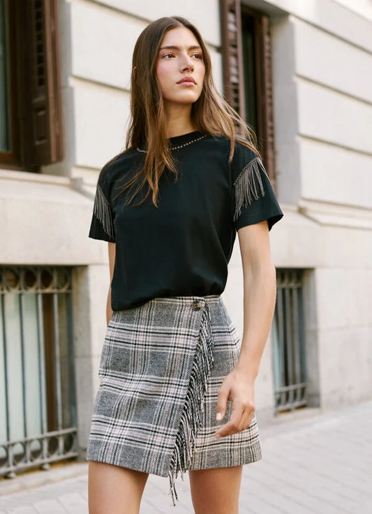 PEPE JEANS WOMAN TALANI PLAID PRINT MINI SKIRT