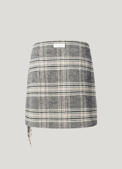 PEPE JEANS WOMAN TALANI PLAID PRINT MINI SKIRT
