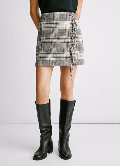 PEPE JEANS WOMAN TALANI PLAID PRINT MINI SKIRT