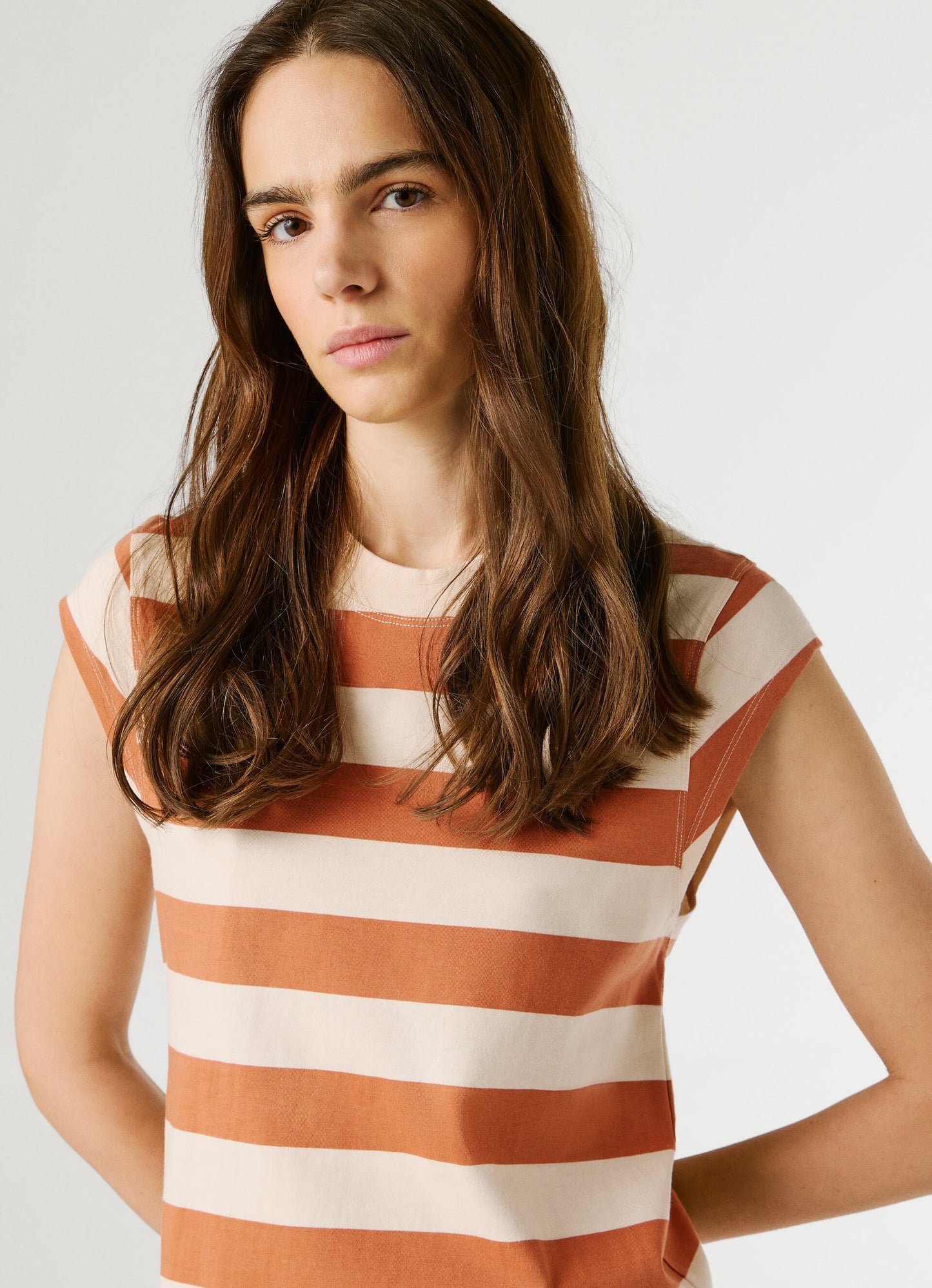 PEPE JEANS WOMAN LILA DRESS STRIPES