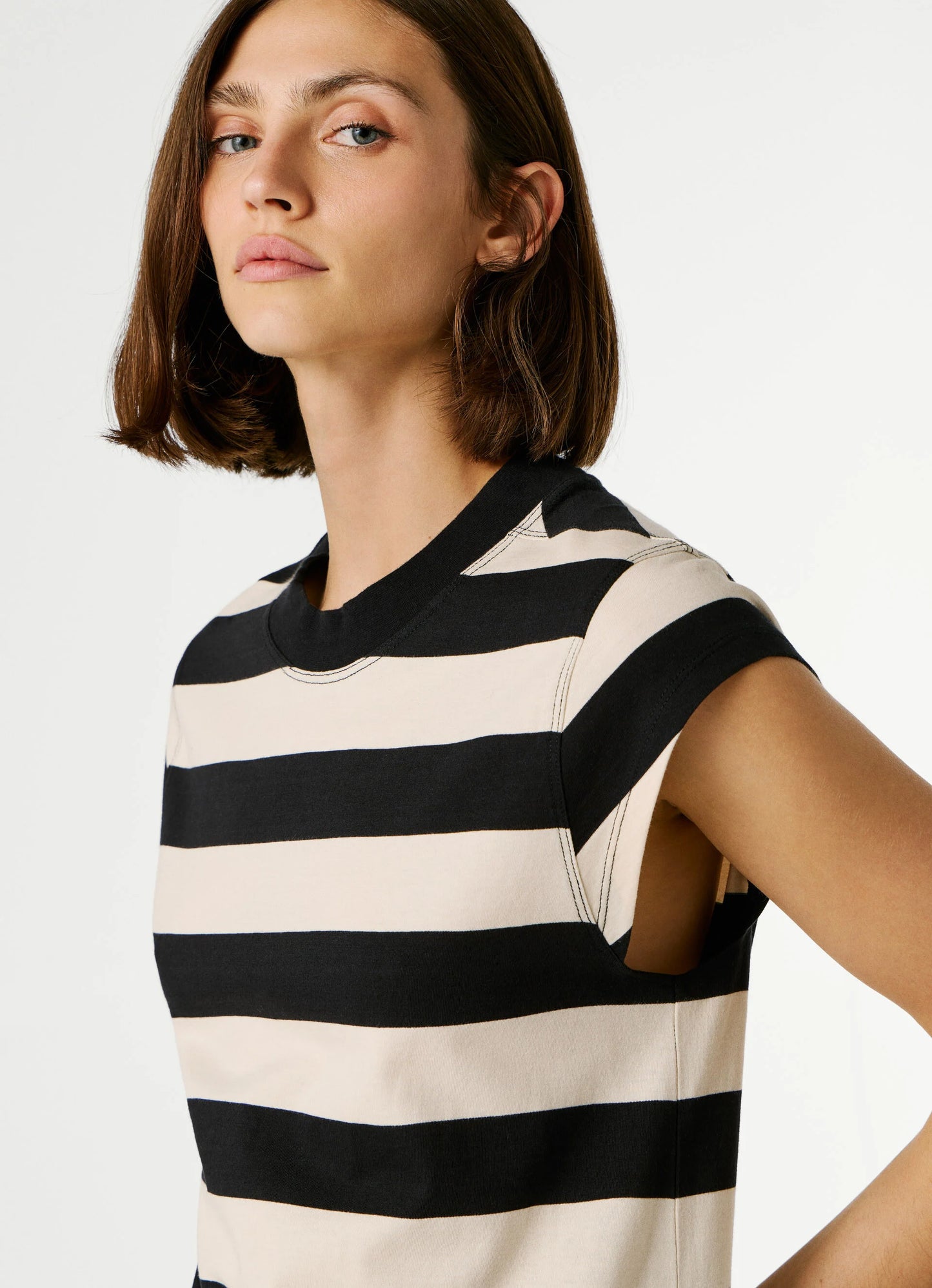 PEPE JEANS WOMAN LILA DRESS STRIPES
