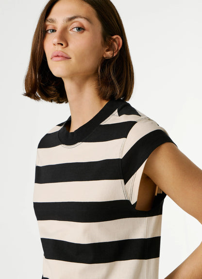 PEPE JEANS WOMAN LILA DRESS STRIPES