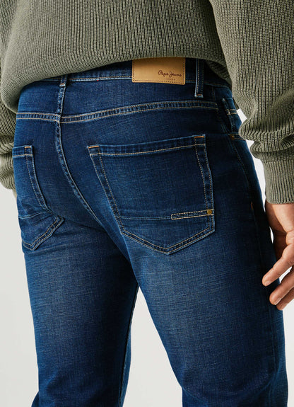 PEPE JEANS MAN CASH STRAIGHT FIT MID-RISE DENIM PANTS