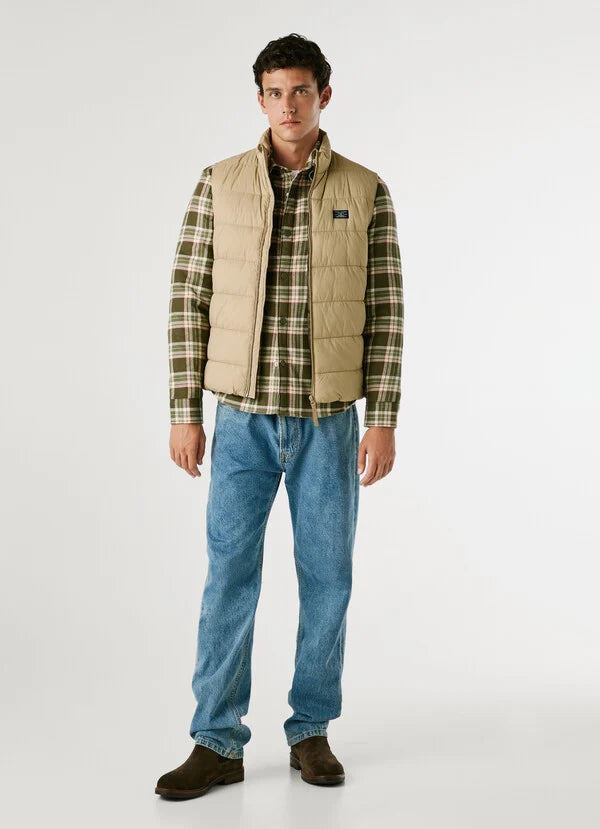 PEPE JEANS MAN ZIP CLOSURE PADDED GILET