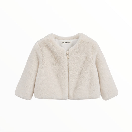 TWO IN A CASTLE FAUX FUR JACKET