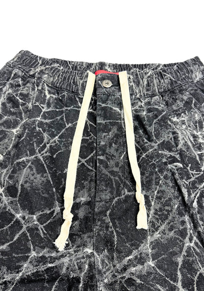 ACUPUNCTURE FASHION PATCH WORK OVERSIZED PANTS
