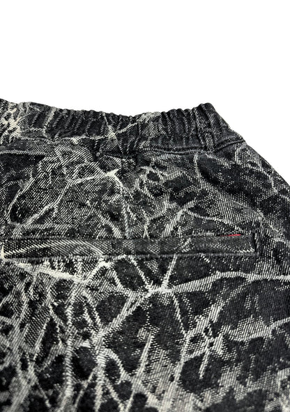ACUPUNCTURE FASHION PATCH WORK OVERSIZED PANTS