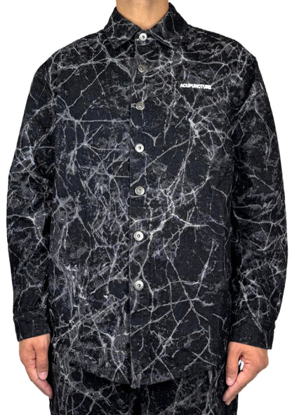 ACUPUNCTURE FASHION PATCH WORK SHIRT