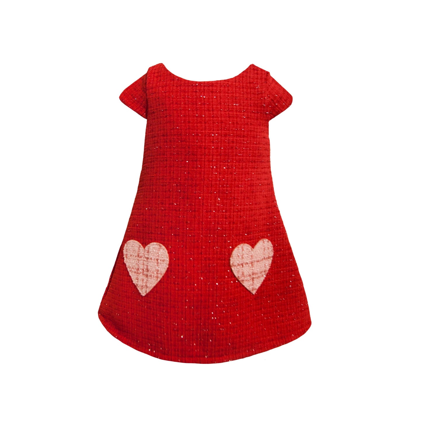 TC THE FETIVE TWEED PREPPY HEARTS DANCE DRESS