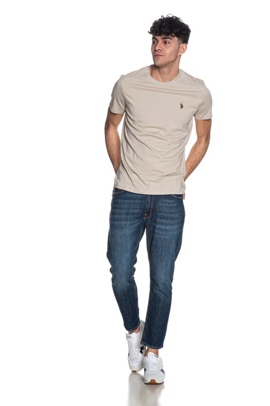U.S POLO ASSN MAN SILVER & GOLD BASIC T SHIRT