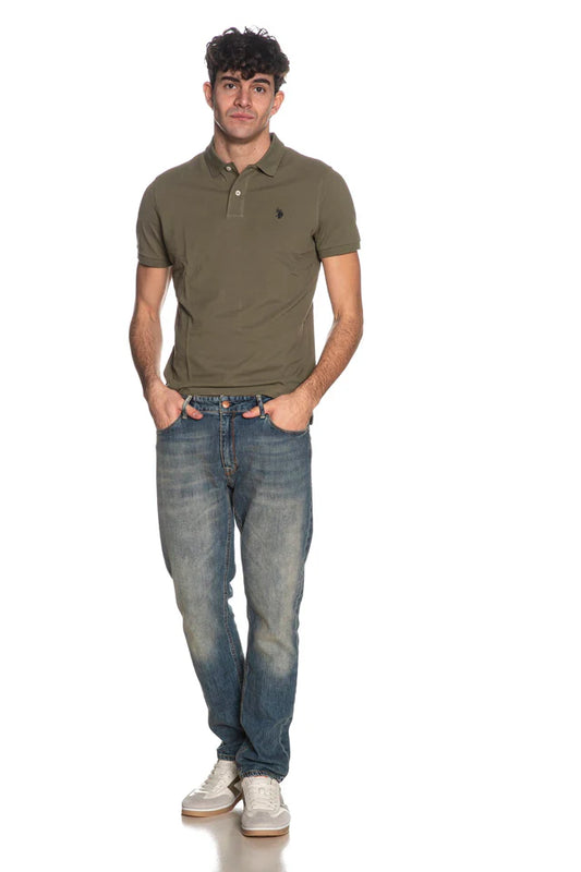 U.S POLO ASSN MAN SILVER & GOLD POLO SHIRT