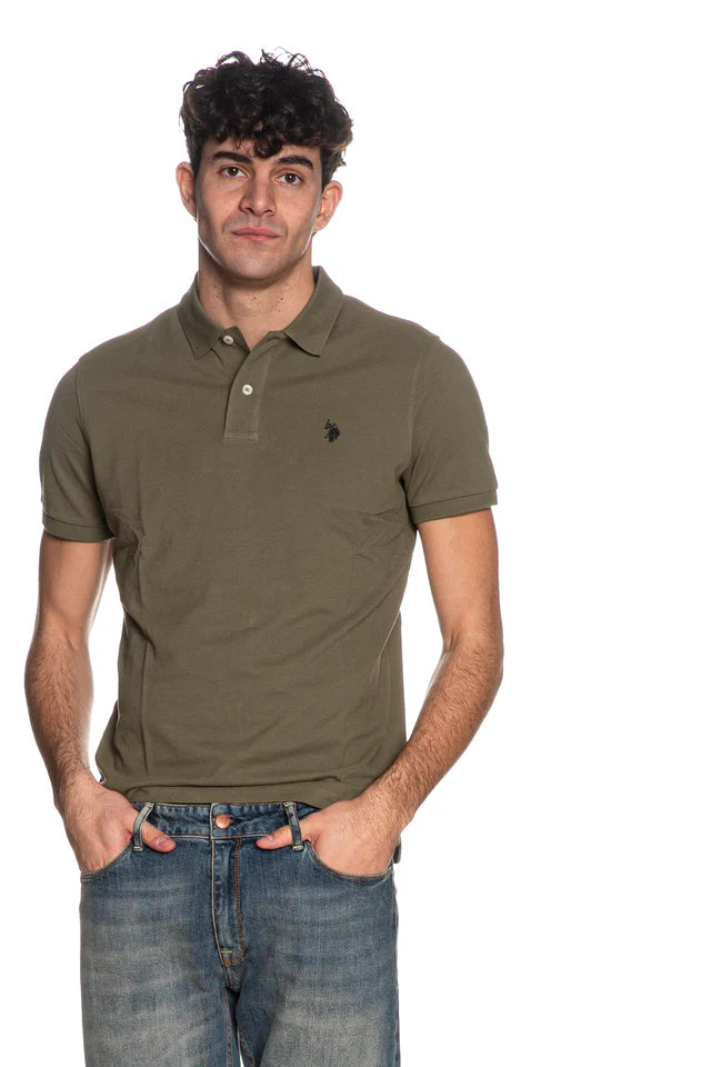 U.S POLO ASSN MAN SILVER & GOLD POLO SHIRT