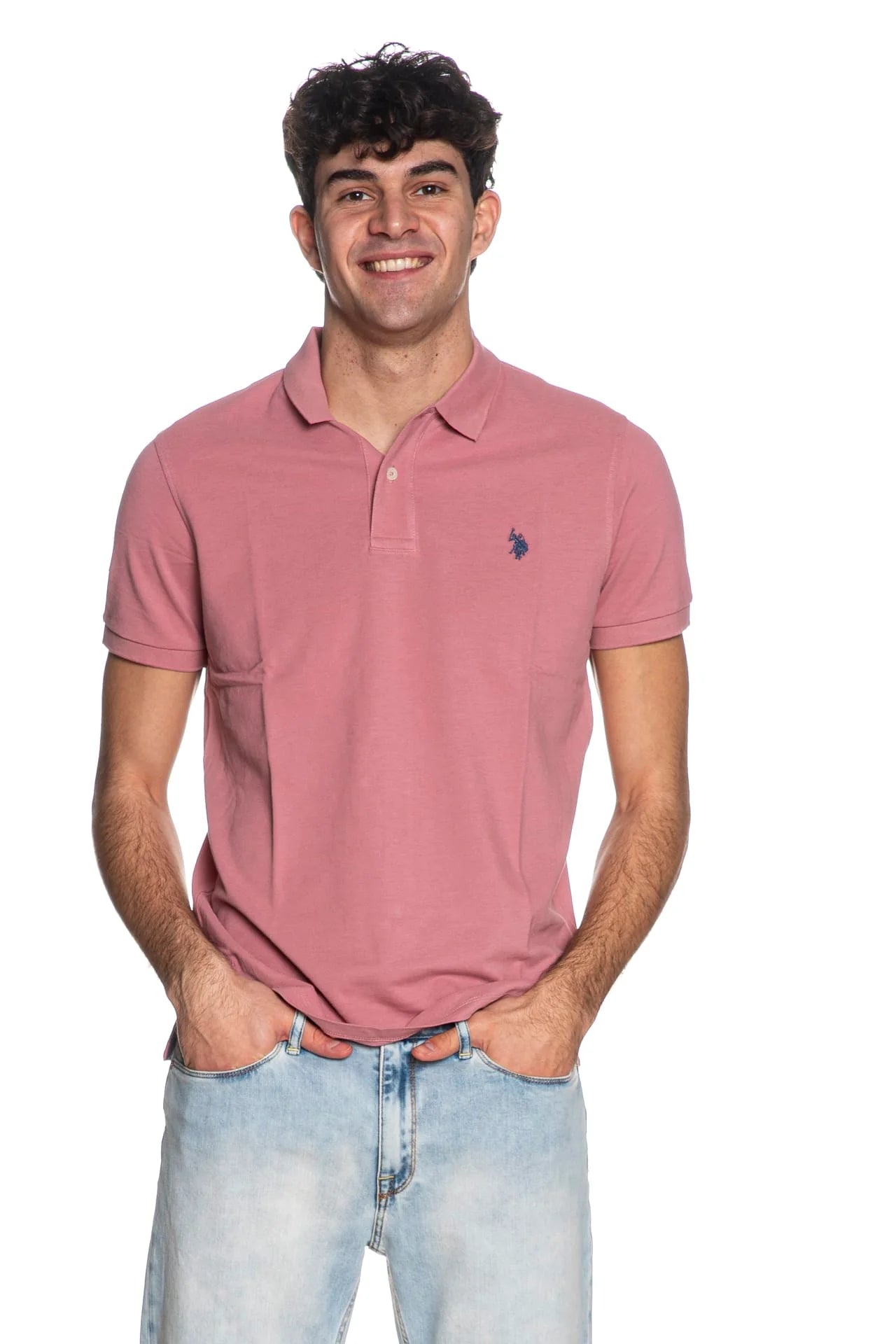 U.S POLO ASSN MAN SILVER & GOLD POLO SHIRT