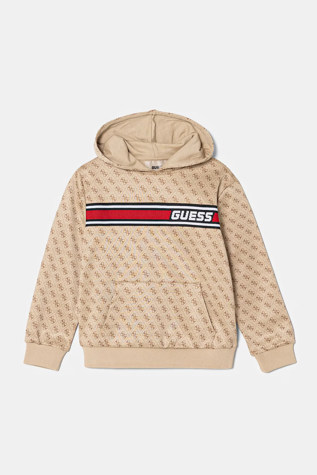 GUESS 4G LOGO DOUBLE KNIT ECO HOODIE