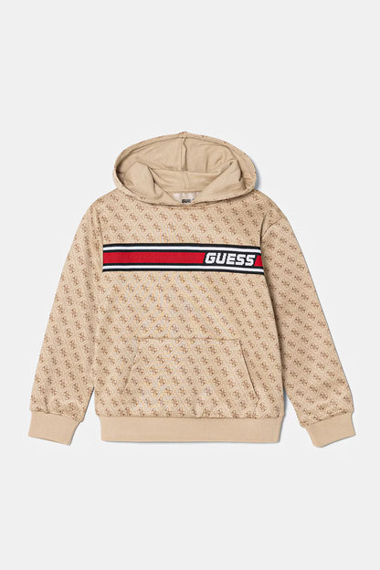 GUESS 4G LOGO DOUBLE KNIT ECO HOODIE