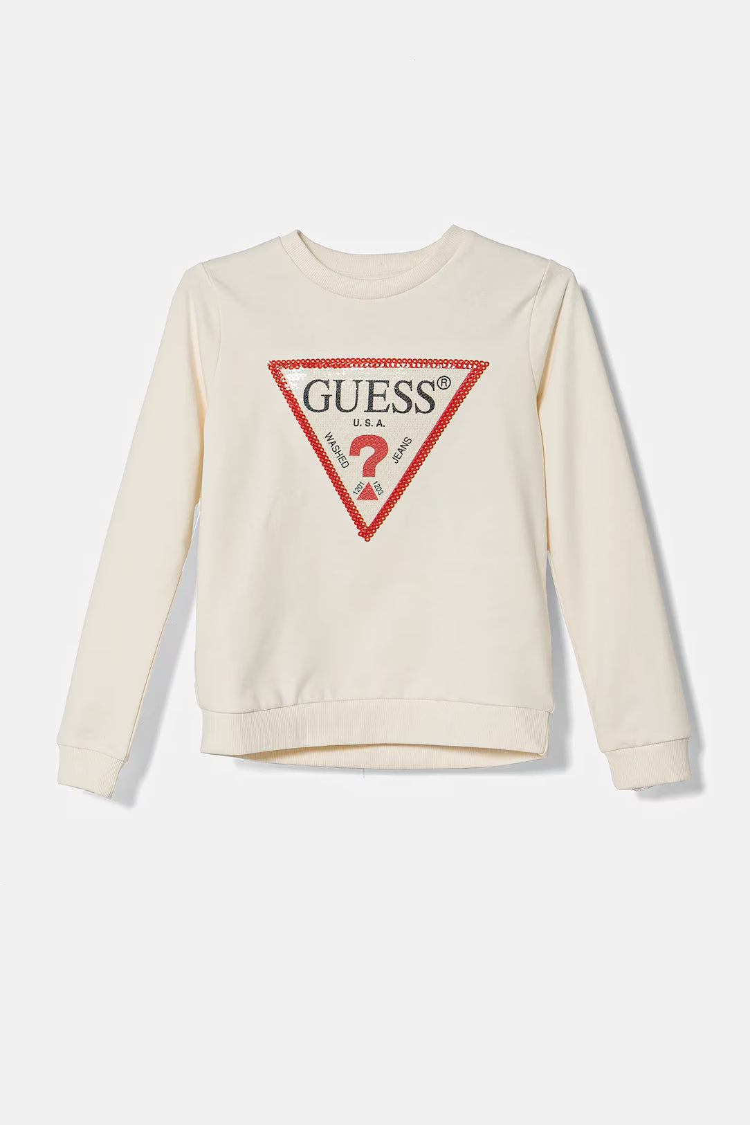 GUESS UNBRUSHED TRIANGLE LOGO FLEECE