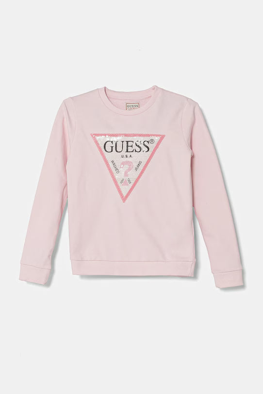GUESS UNBRUSHED TRIANGLE LOGO FLEECE