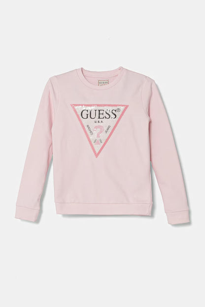 GUESS UNBRUSHED TRIANGLE LOGO FLEECE