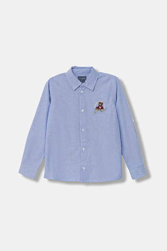 GUESS KIDS EMBROIDERED OXFORD SHIRT