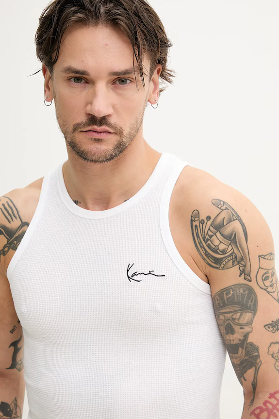KARL KANI CHEST SIGNATURE TANK TOP