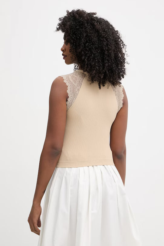 GUESS WOMAN MILLIE SEAMLESS LACE KNIT TOP