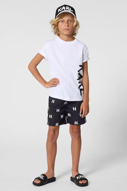 KARL LAGERFELD KIDS  DRAWSTRING SWIM SHORTS