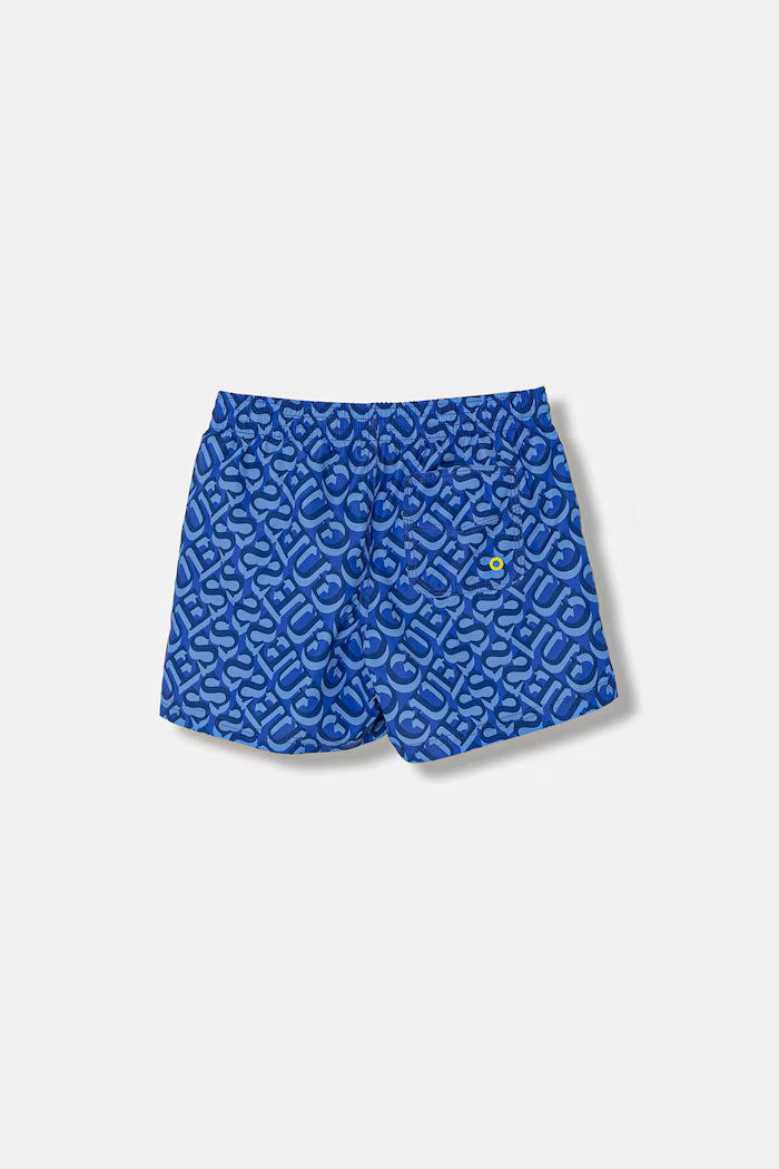 GUESS KIDS ALLOVER PRINT SWIM TRUNK