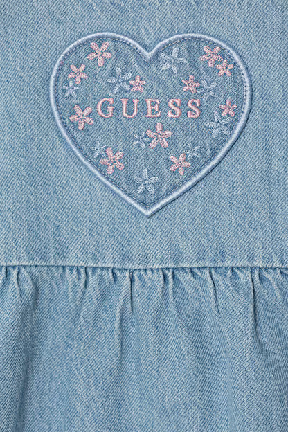 GUESS KIDS SET DENIM ROMPER AND TOP