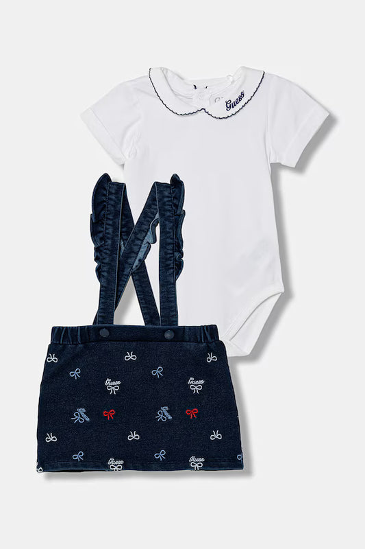 GUESS KIDS SET BODY & KNIT DENIM SKIRTAL