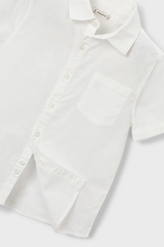 MAYORAL KIDS SHORTSLEEVE COTTON LINEN SHIRT