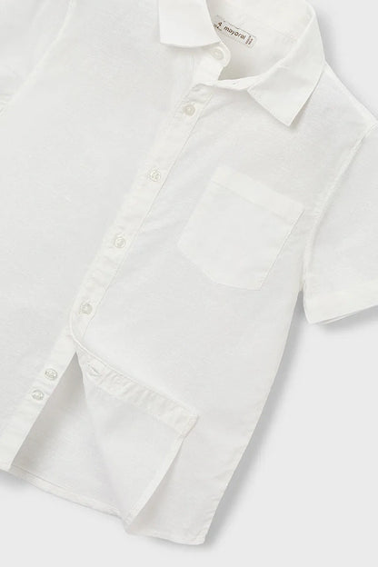 MAYORAL KIDS SHORTSLEEVE COTTON LINEN SHIRT