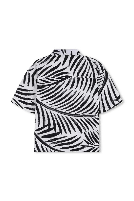 KARL LAGERFELD KIDS BLACK & WHITE OVERSIZED SHIRT