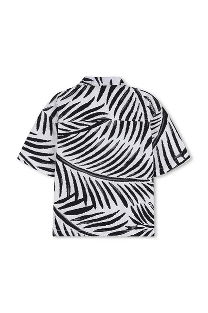 KARL LAGERFELD KIDS BLACK & WHITE OVERSIZED SHIRT