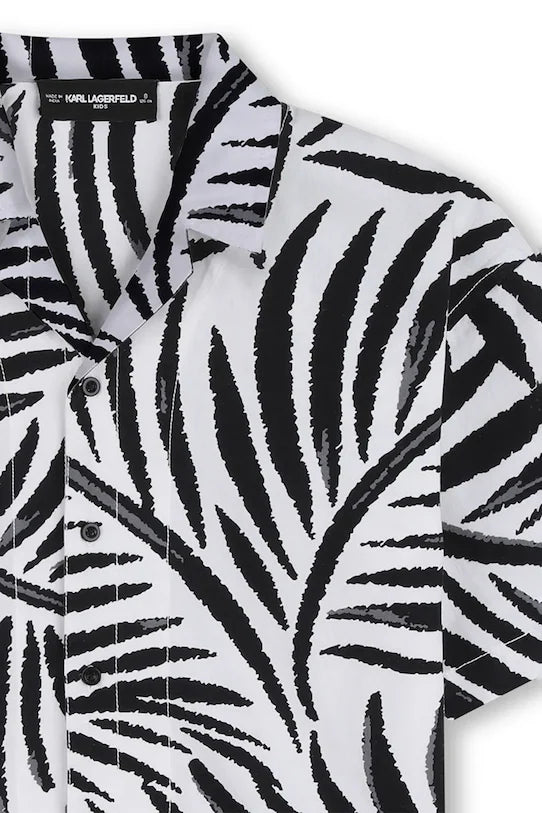 KARL LAGERFELD KIDS BLACK & WHITE OVERSIZED SHIRT
