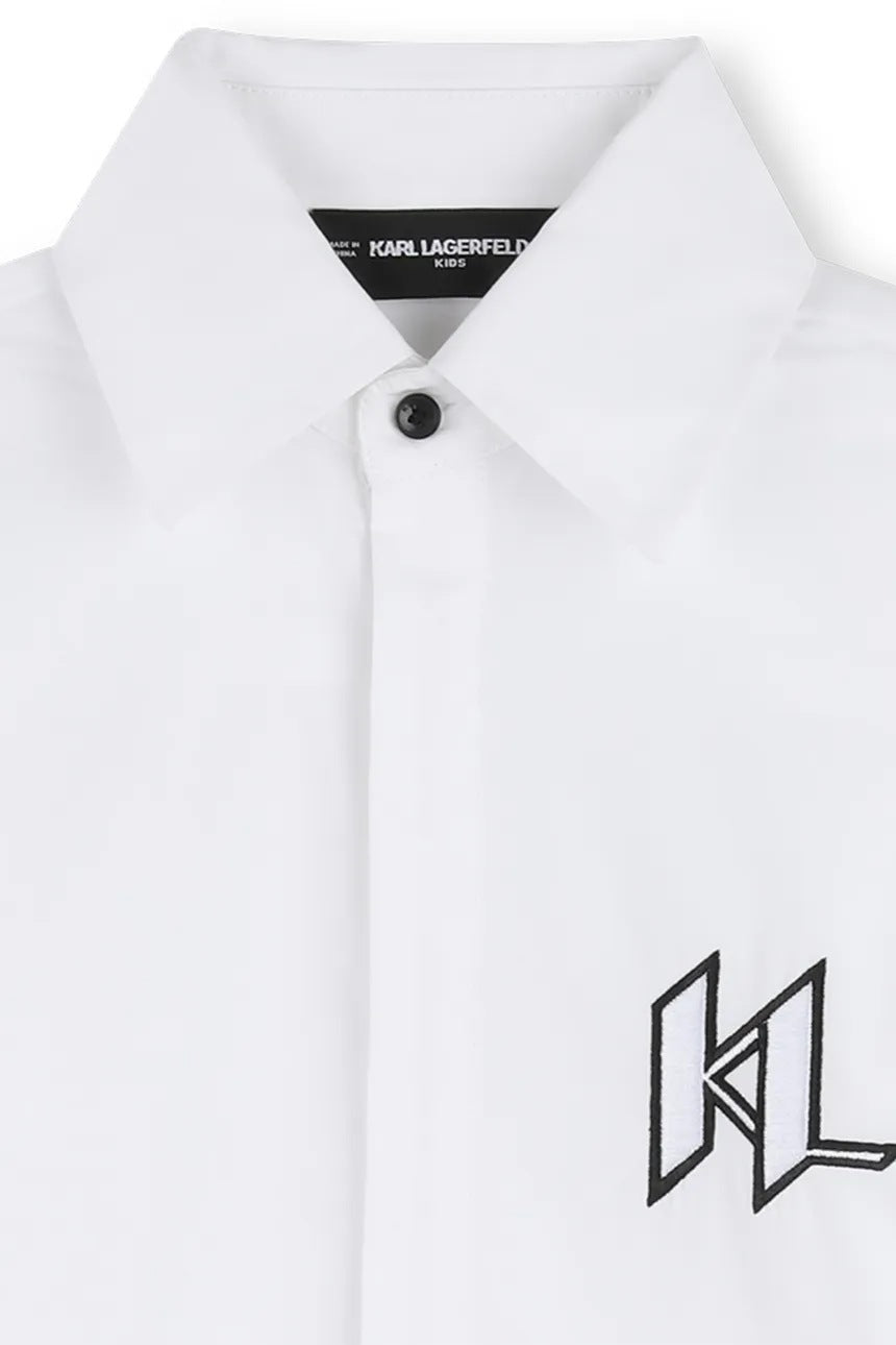 KARL LAGERFELD KIDS EMBROIDERED SHIRT