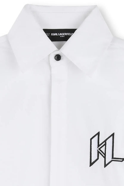 KARL LAGERFELD KIDS EMBROIDERED SHIRT